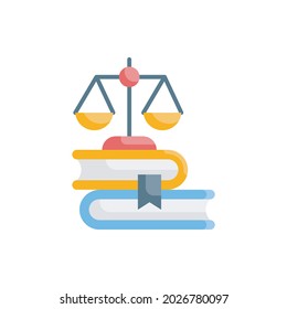 Ilustración de estilo de icono plano vectorial de derecho mercantil. archivo EPS 10
