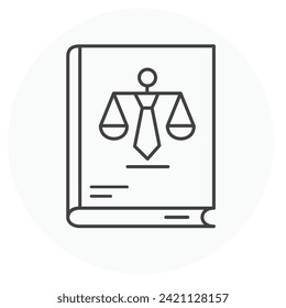 Business Law Vector Illustration Icon Design