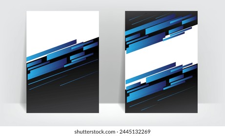 fondo de diseño de negocios con rayas diagonales azules. Ilustración vectorial