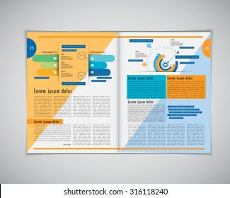 Business layout magazine, vector 