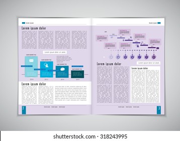 Business layout magazine, vector 