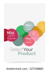 Geschäftslayout - Wählen Sie Ihr Produkt mit Beispieloptionen aus. Geometrische A4-Vorlage. Broschüre - Flyer, Präsentation oder Web-Design-Hintergrund