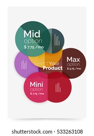 Business layout - select your product with sample options. A4 size geometric template. Brochure - flyer, presentation or web design background