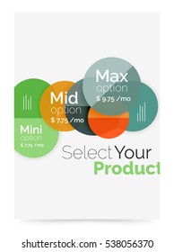 Business layout - select your product with sample options. A4 size geometric template. Brochure - flyer, presentation or web design background