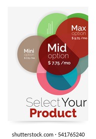 Geschäftslayout - Wählen Sie Ihr Produkt mit Beispieloptionen aus. Geometrische A4-Vorlage. Broschüre - Flyer, Präsentation oder Web-Design-Hintergrund