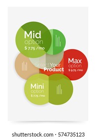 Business layout - select your product with sample options. A4 size geometric template. Brochure - flyer, presentation or web design background