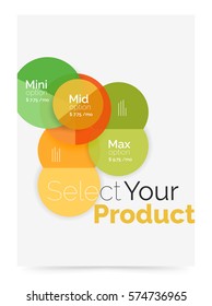 Business layout - select your product with sample options. A4 size geometric template. Brochure - flyer, presentation or web design background