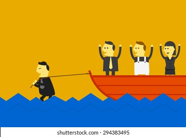 Business leader concept