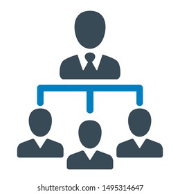Business leader flat vector icon