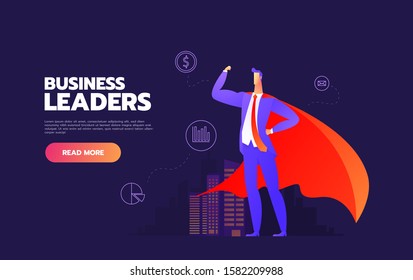 Business Leader Business people looking up at their leader. The leader and column and background are on separately labeled layers.