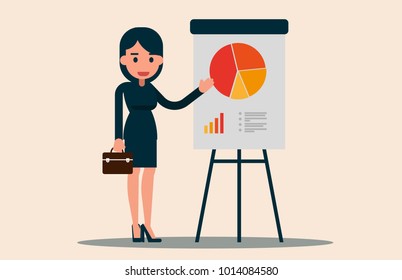 Business leader presentation for business strategy. Vector business concept.
