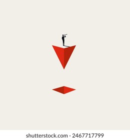 Business leader, vector concept. Symbol of vision, leadership, strategy. Minimal design eps10 illustration.