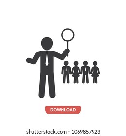 Business leader vector icon