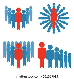 business leader vector set no text withe background