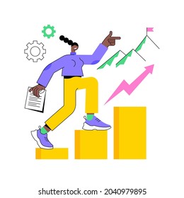 Business leadership abstract concept vector illustration. Company management, goal achievement, take action, tackling competition, inspiration, high performance, solving problems abstract metaphor.