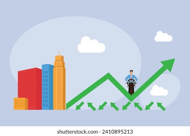 Business Leadership. career direction 2d flat vector illustration