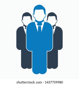 Business Leadership Icon. Flat style vector EPS.