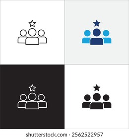 Business leadership icon. Manager icons. Icon symbol of leader, professional, mentor, motivation, teamwork, team, group, empowering, person, employee