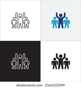 Business leadership icon. Manager icons. Icon symbol of leader, professional, mentor, motivation, teamwork, team, group, empowering, person, employee