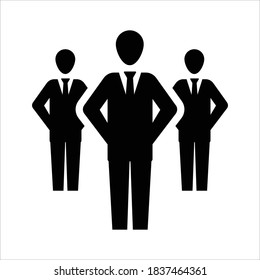 Business leadership icon on white background