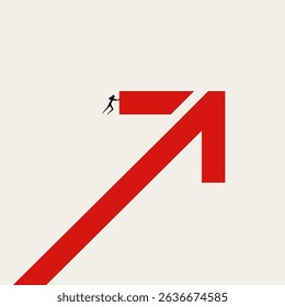 Business leadership vector concept. Symbol of growth, success, leader, ambitions and achievement. Minimal design eps10 illustration