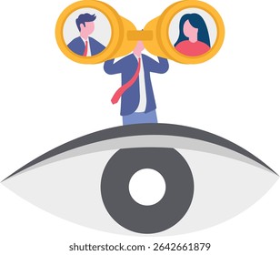 Business leadership and visionary to lead company success, career direction or work achievement concept,

