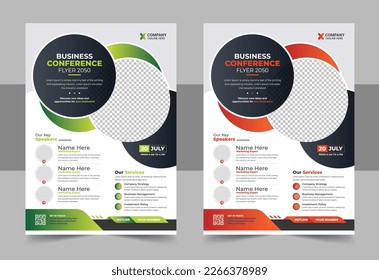 Business Leaflet Brochure Flyer template Design Set. Corporate Flyer Template A4 Size, Abstract Colorful Speech Bubbles, Corporate book cover design template, flyer, leaflet, banner, cover