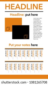 Business leaflet cover design, Vector illustration