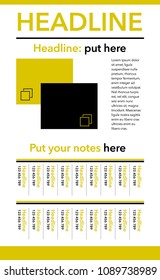 Business leaflet cover design, Vector illustration