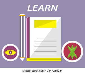 Business learn icon from Business and analytics vector isolated on purple.