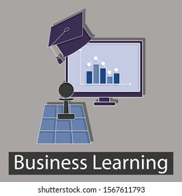 Business learning concept . Creative idea design. Flat vector illustration for web site, brochure, presentation.