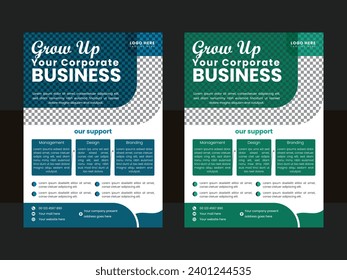 Business learning industry Corporate Flyer Template Geometric shape Flyer Circle Abstract Colorful concepts.