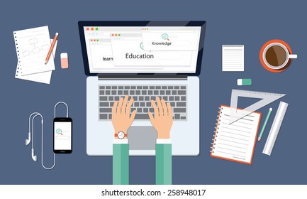 Online Form Survey On Laptop Vector Stock Vector Royalty Free