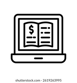 Business Learning Vector outline icon. Eps10 file 