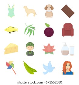 business, leisure, trade and other web icon in cartoon style.mail, girl, hairstyle icons in set collection.