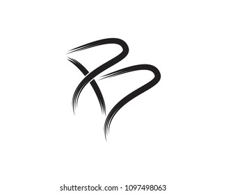 Business letter abstract brushes logo template