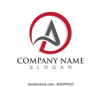 business letter A logo