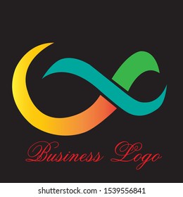 Business Letter Logo with black background