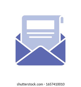 Business Letter Vector illustration. Business Investment and Growth Glyph Style icon. EPS 10