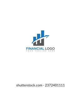 Business letter w with arrow Financial logo vector icon illustration