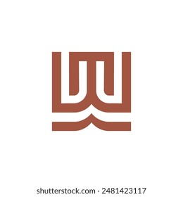 Letra comercial W iniciales diseño creativo del logotipo