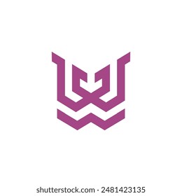 Business letter W initials creative logo design
