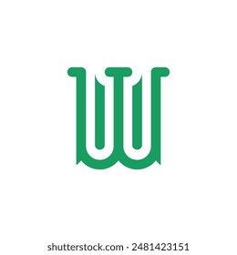 Letra comercial W iniciales diseño creativo del logotipo