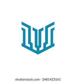 Letra comercial W iniciales diseño creativo del logotipo