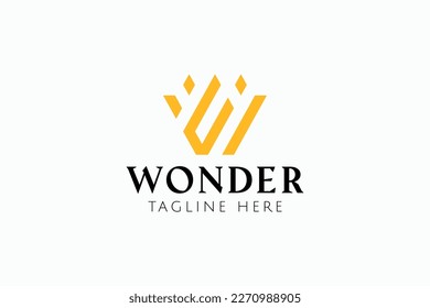Business Letter W Logo Brand Identity with Unique Premium Luxury Royal Gold