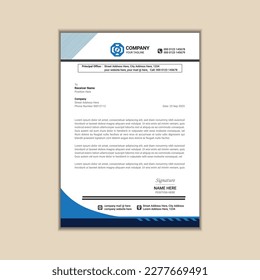Business letterhead a4 size with bleed vector design
