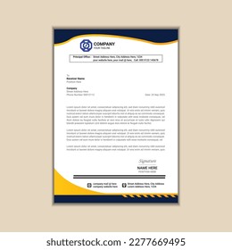 Business letterhead a4 size with bleed vector design