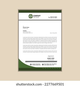 Business letterhead a4 size with bleed vector design