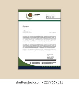 Business letterhead a4 size with bleed vector design