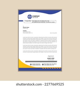 Business letterhead a4 size with bleed vector design